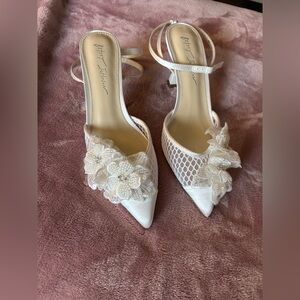 women's kirra floral beaded platform dress sandals Betsey Johnson Blue by Betsey Johnson Kirra Floral Platform Dress Sandals